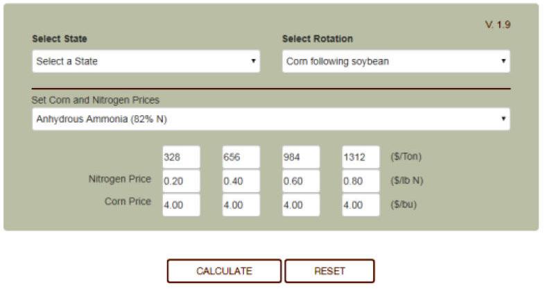 Maximum Return to Nitrogen screen